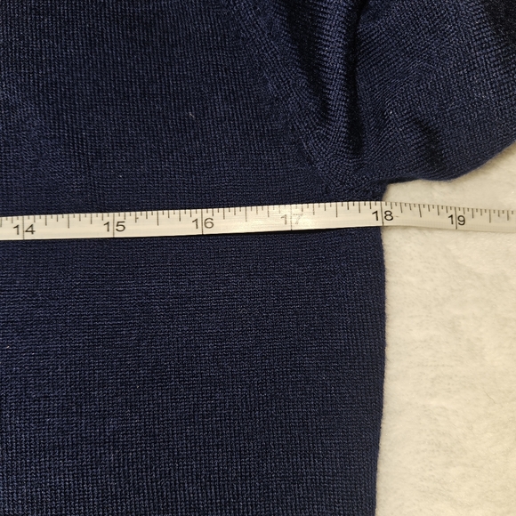 NWT! Wool Sweater Nurture Women's Medium Navy Blue Sequins Neckline NEW - Picture 7 of 11